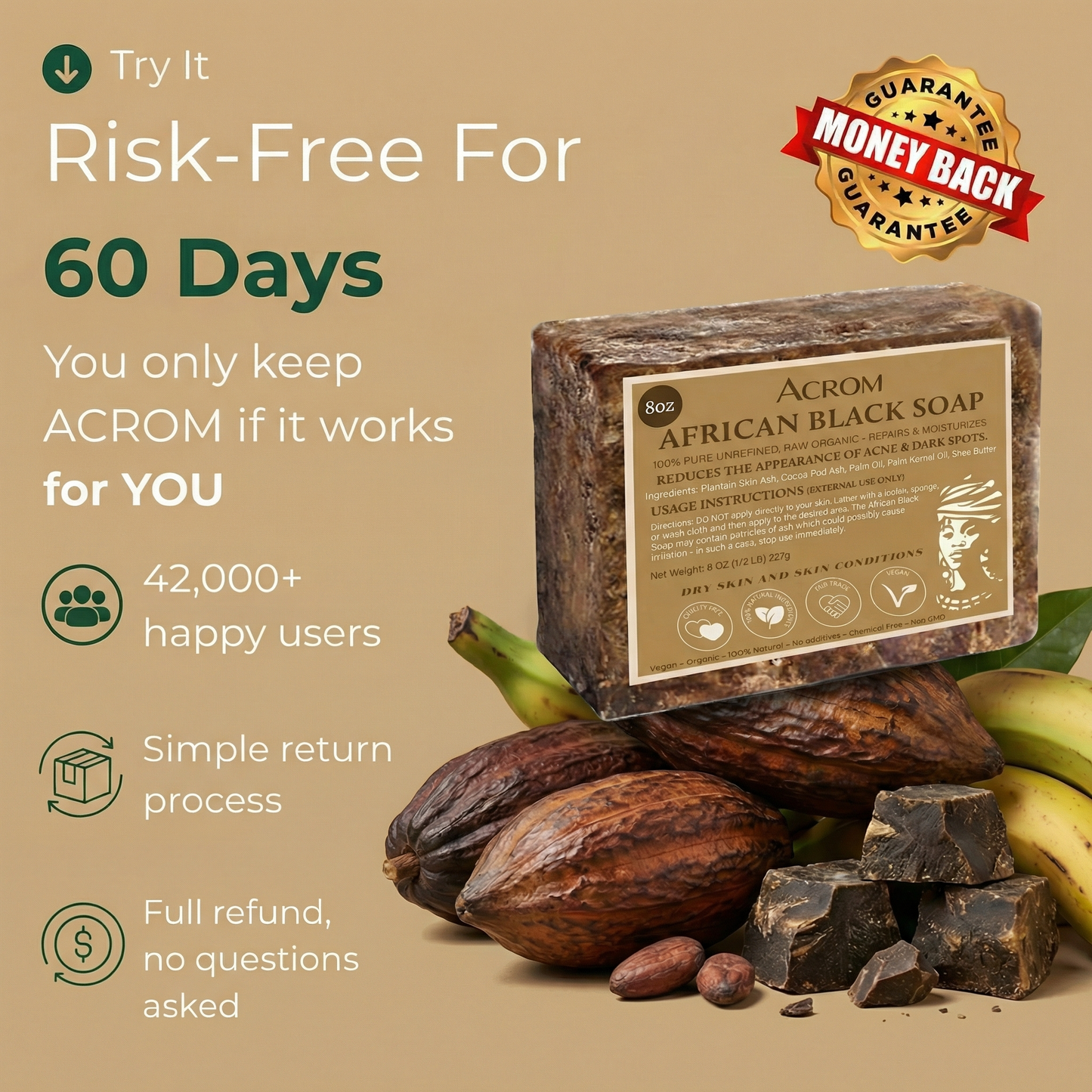 Pure African Black Soap by ACROM™