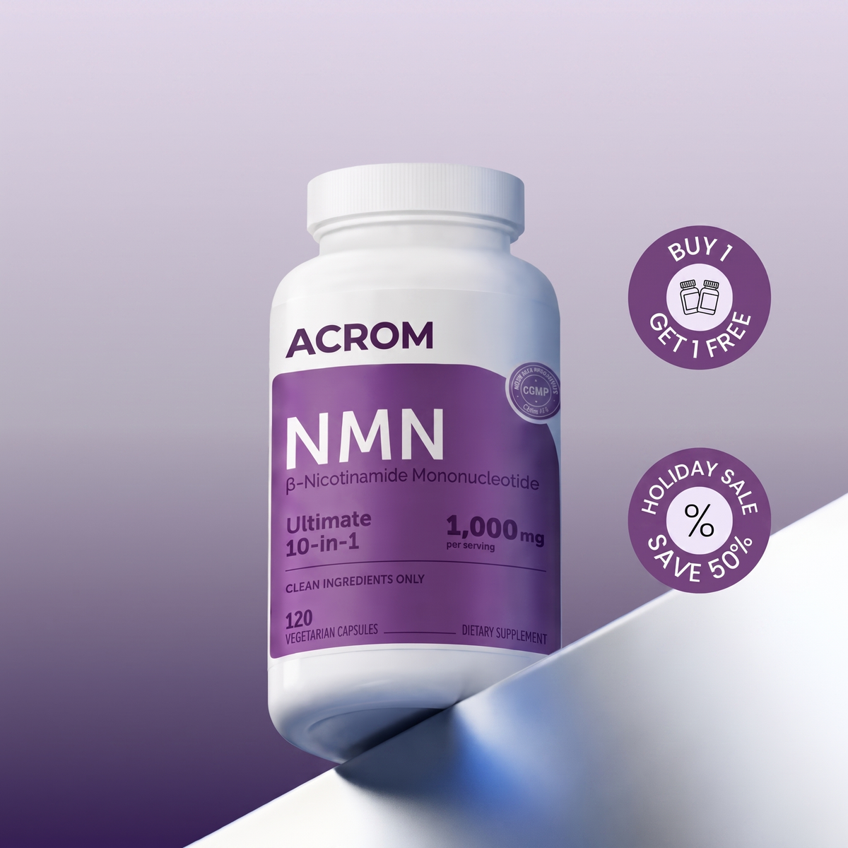 NMN Complex | 10-in-1 Cellular Energy Formula by ACROM™